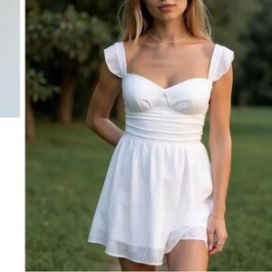 Princess Polly Elegant White Mini Dress